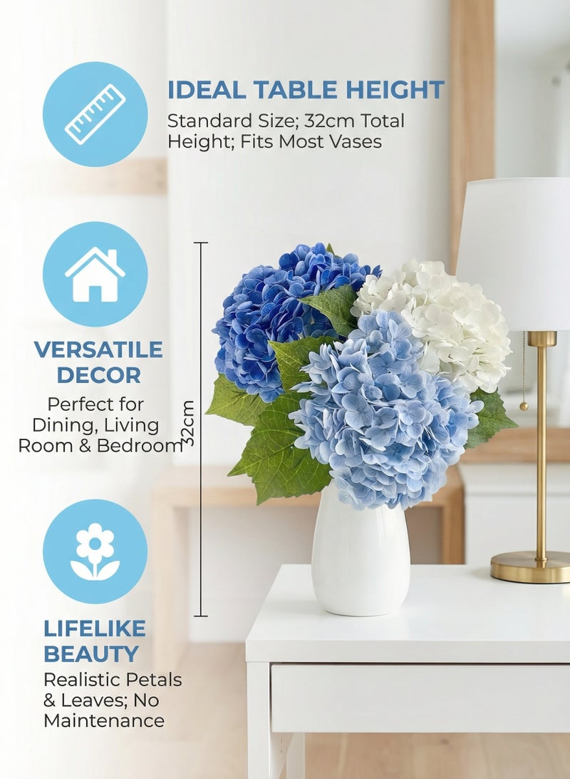 3 قطع زهور الأرجواني اصطناعية لمسة حقيقية - متنوعة الألوان - Image 3